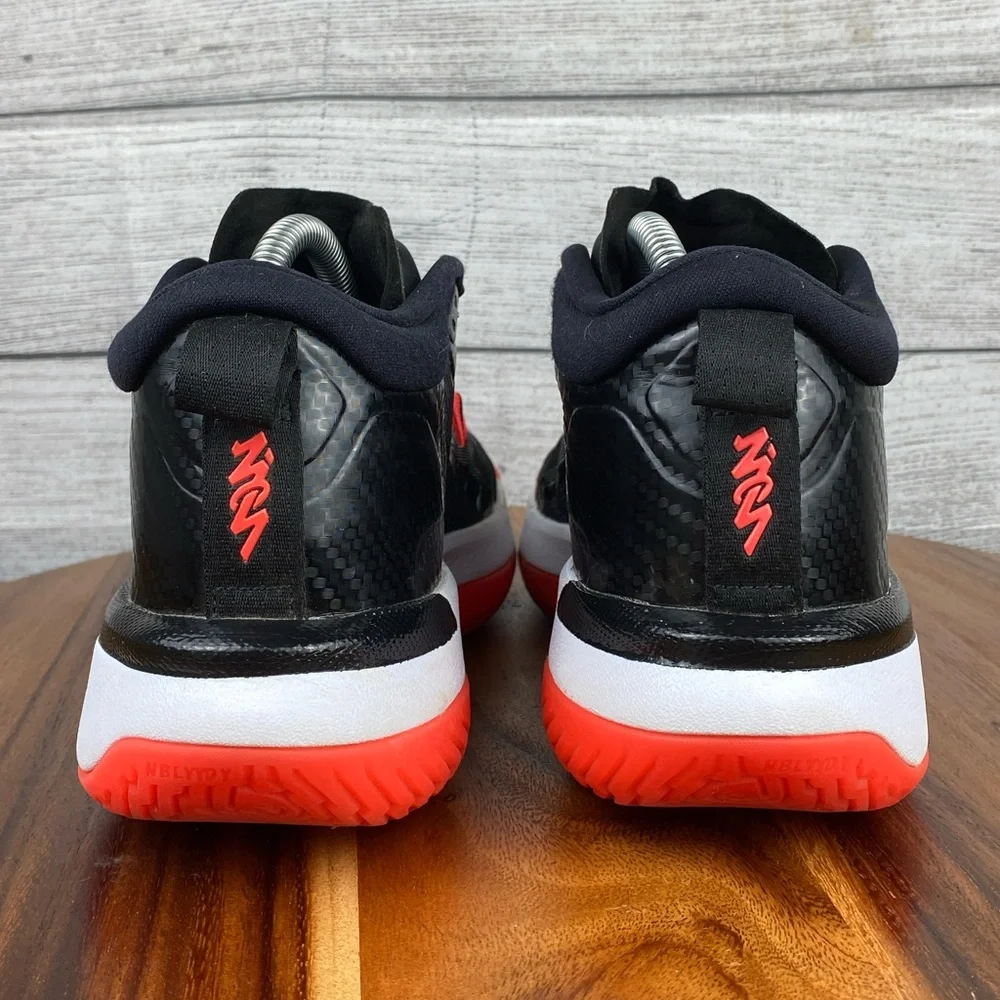 Jordan Zion 1 Bloodline Black White Crimson Sneaker DA3130-006 Mens Shoe Size 8
